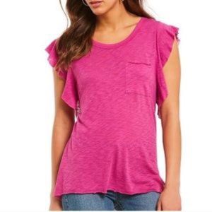 Free People Ruffle T-shirt